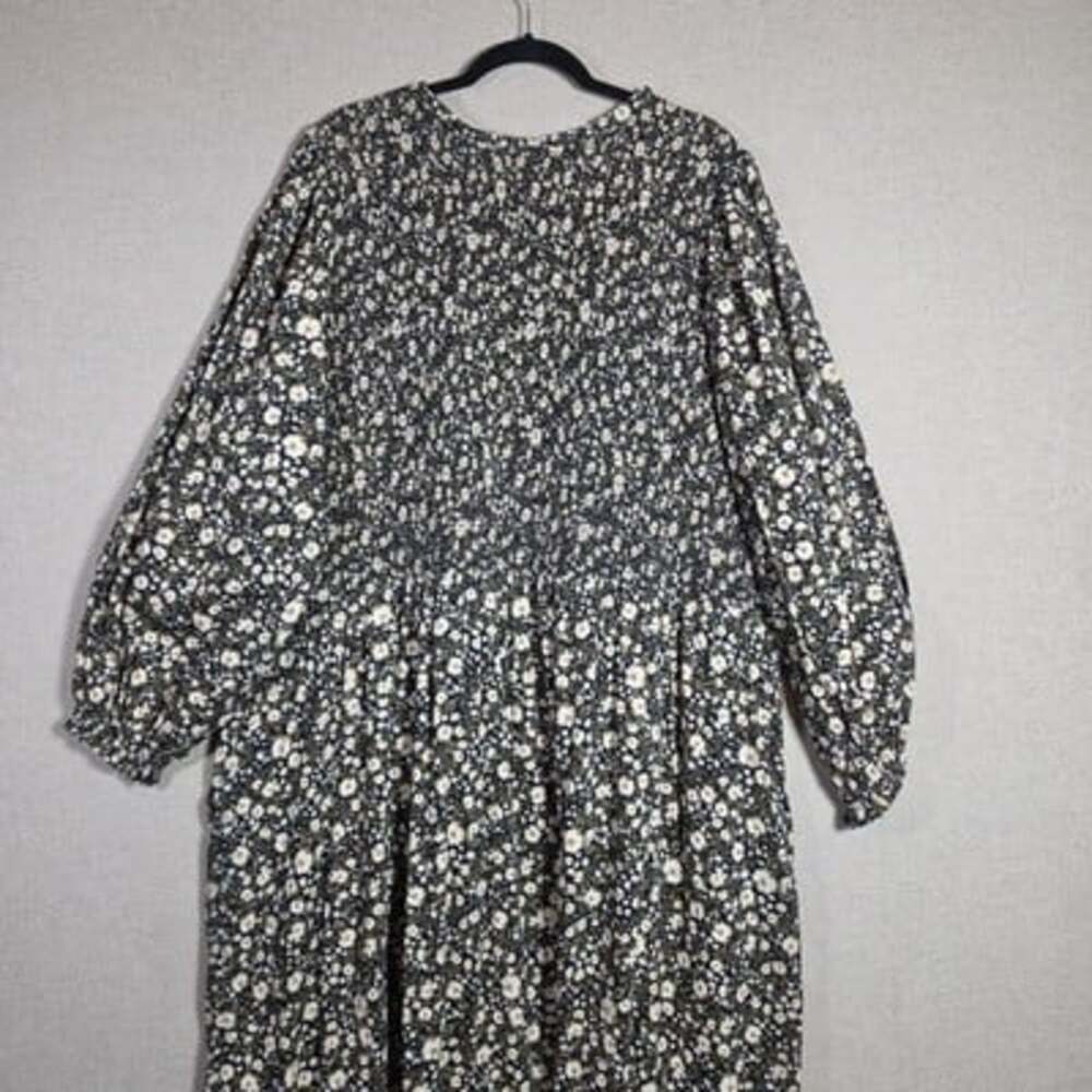 Old Navy Wildflower Floral Tiered Short Sleeve Fit Flare Maxi Dress Sz 4X Black - Picture 12 of 13